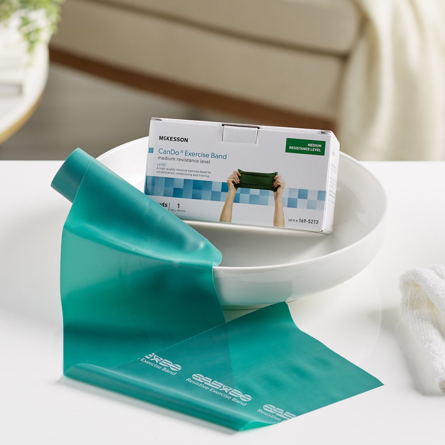 BAND, EXERCISE LTX DISP GRN 6YDS