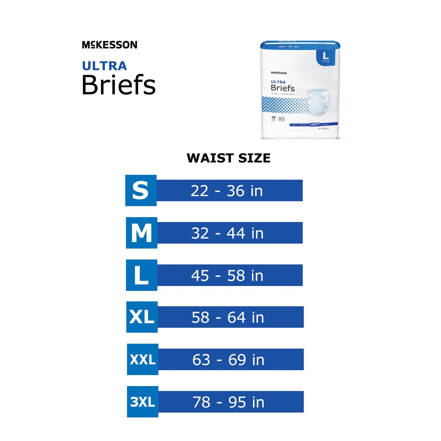 Unisex Adult Incontinence Brief McKesson Ultra Medium Disposable Heavy Absorbency