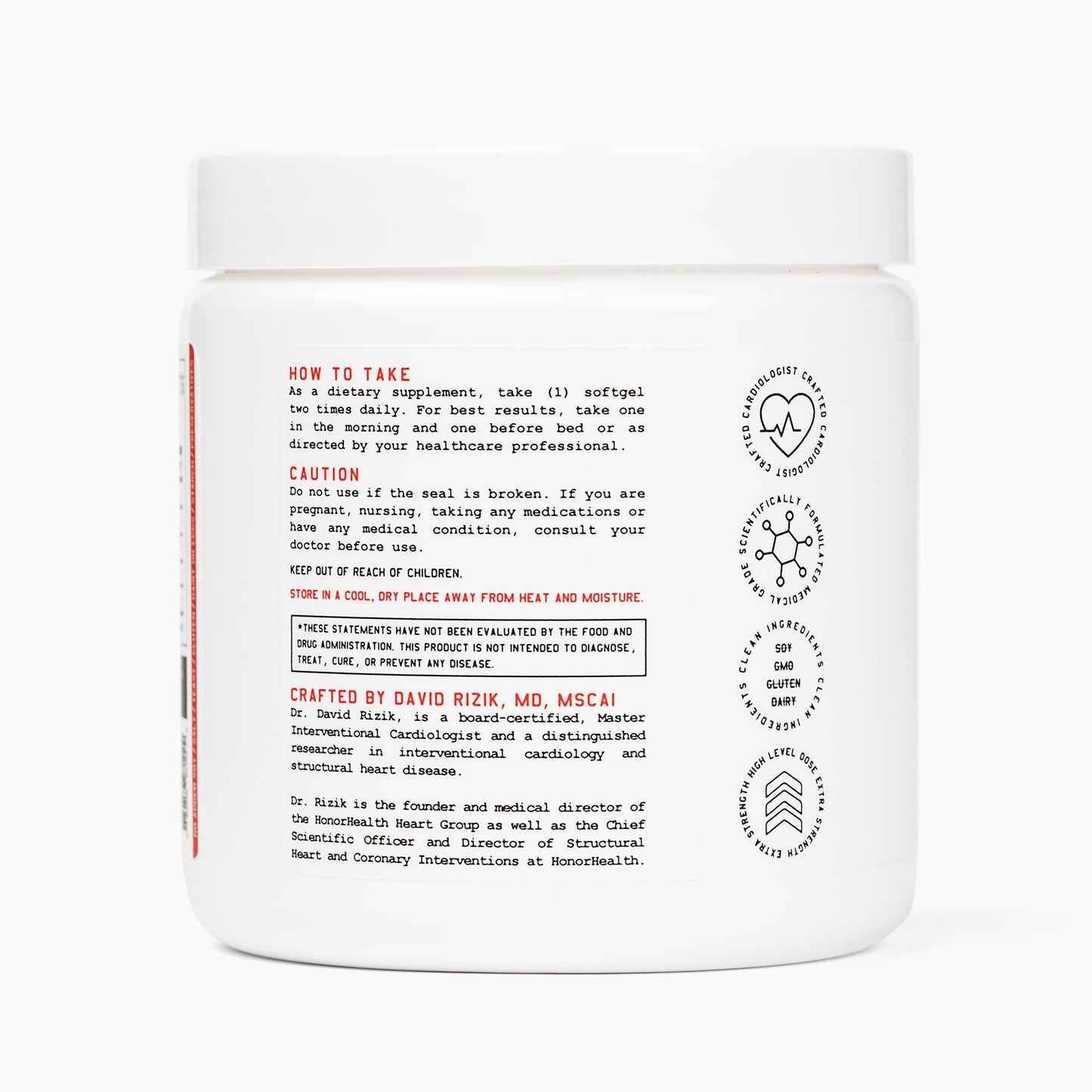 Dietary Supplement Heart + Body + Mind Fish Oil / EPA / DHA / CoQ10 / Vitamin E 2,000 mg - 360 mg - 240 mg - 200 mg - 68 mg Strength Softgel 60 Per Bottle