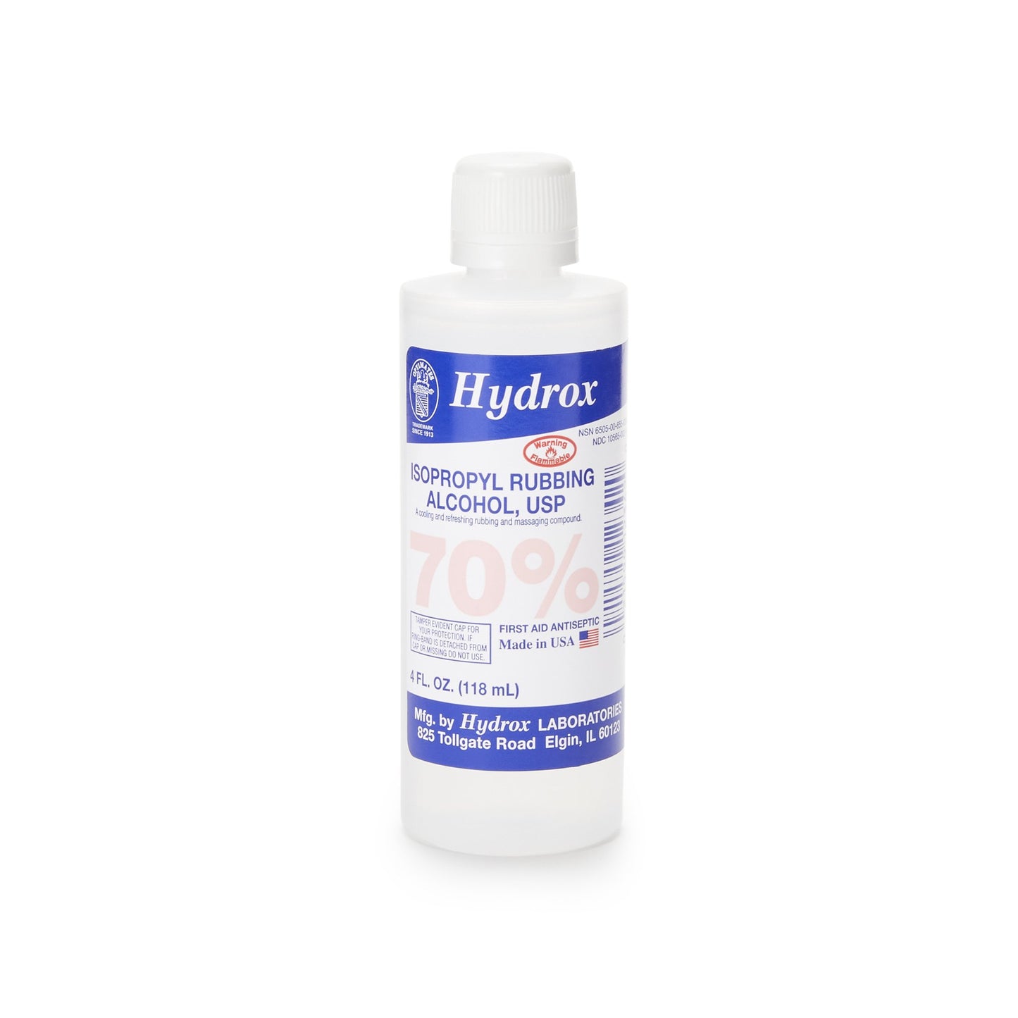 Hydrox Isopropyl Alcohol, 4-ounce Bottle