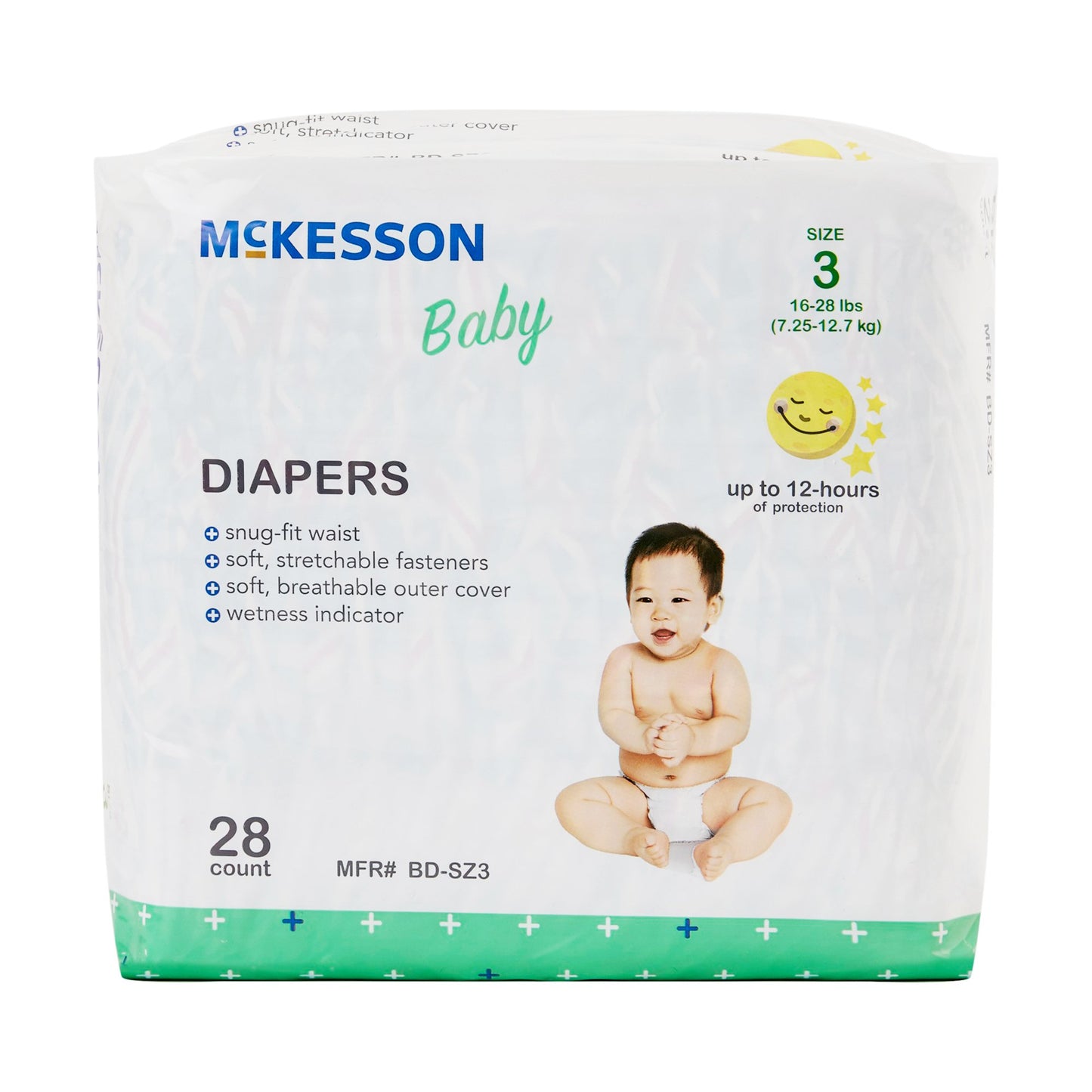 DIAPER, BABY SZ3 16-28 LBS (28/BG 4BG/CS)
