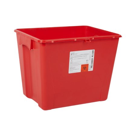 Sharps Container McKesson Prevent Red Base 13-1/2 H X 17-3/10 W X 13 L Inch Vertical Entry 8 Gallon