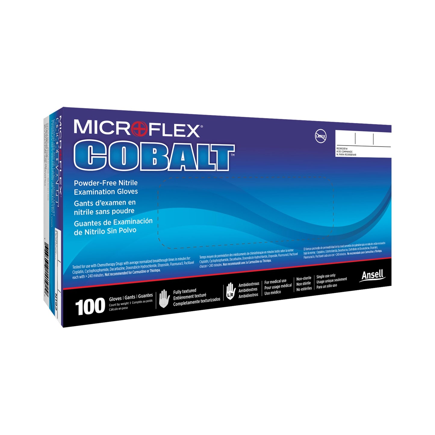 Microflex® Cobalt® Nitrile Exam Glove, Small, Blue