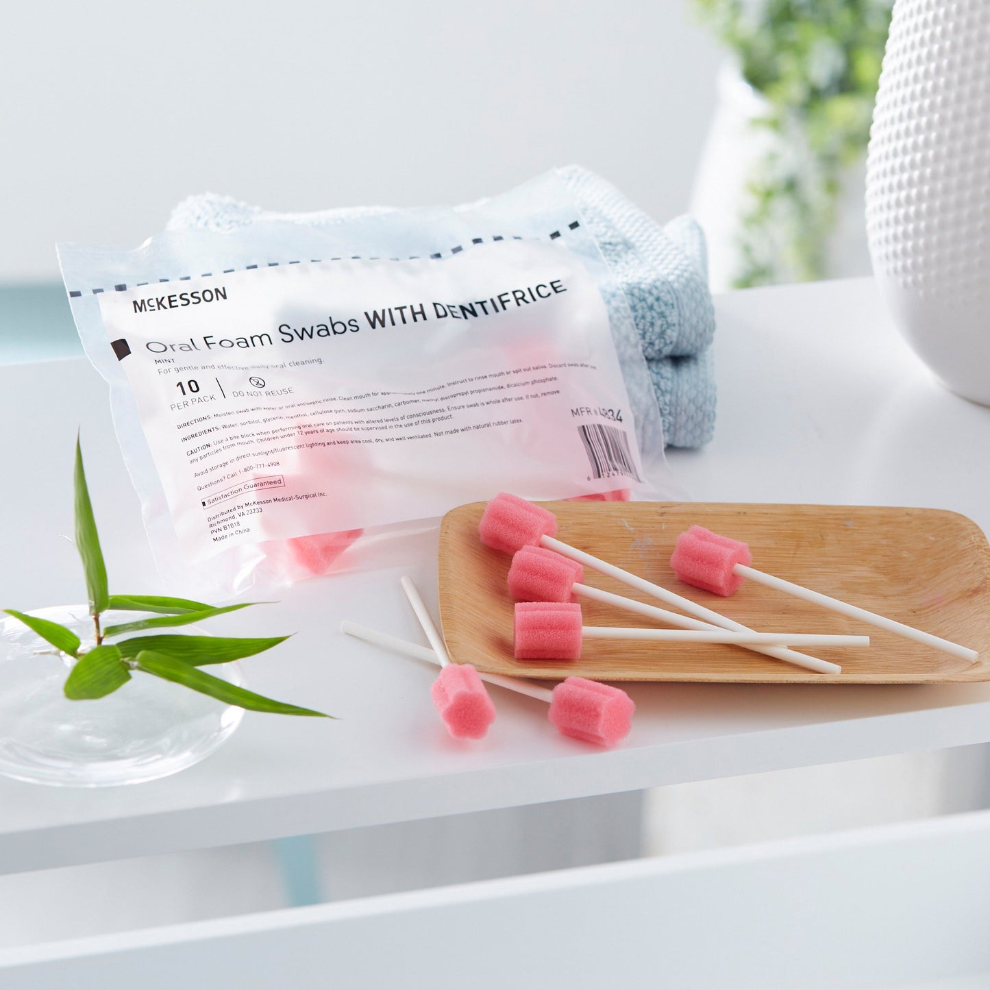 ORAL FOAM SWABSTICK, W/DENTIFRICE MINT (10/PK 50PK/BX 2BX/CS