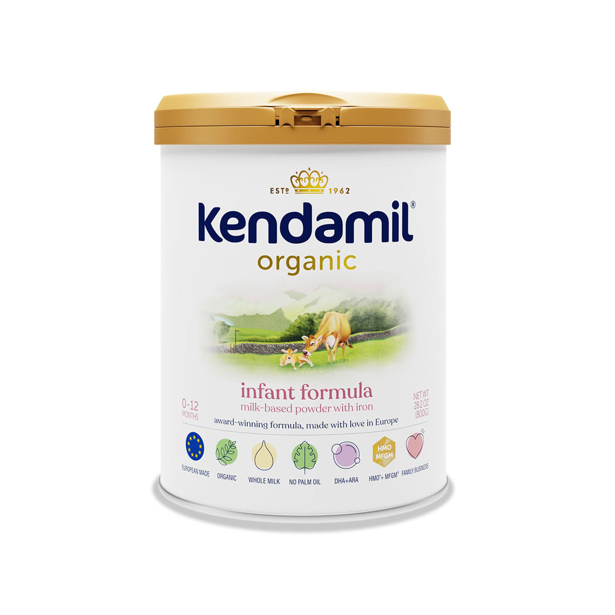 Infant Formula Kendamil Organic Unflavored 28.2 oz. Can Powder Milk-Based (CS/6)
