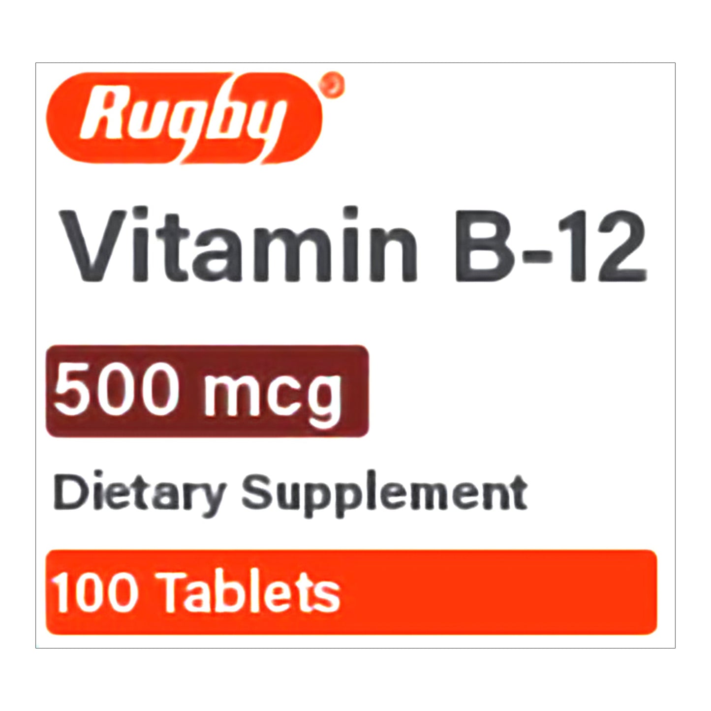 VITAMIN B-12, TAB 500MCG (100/BT)