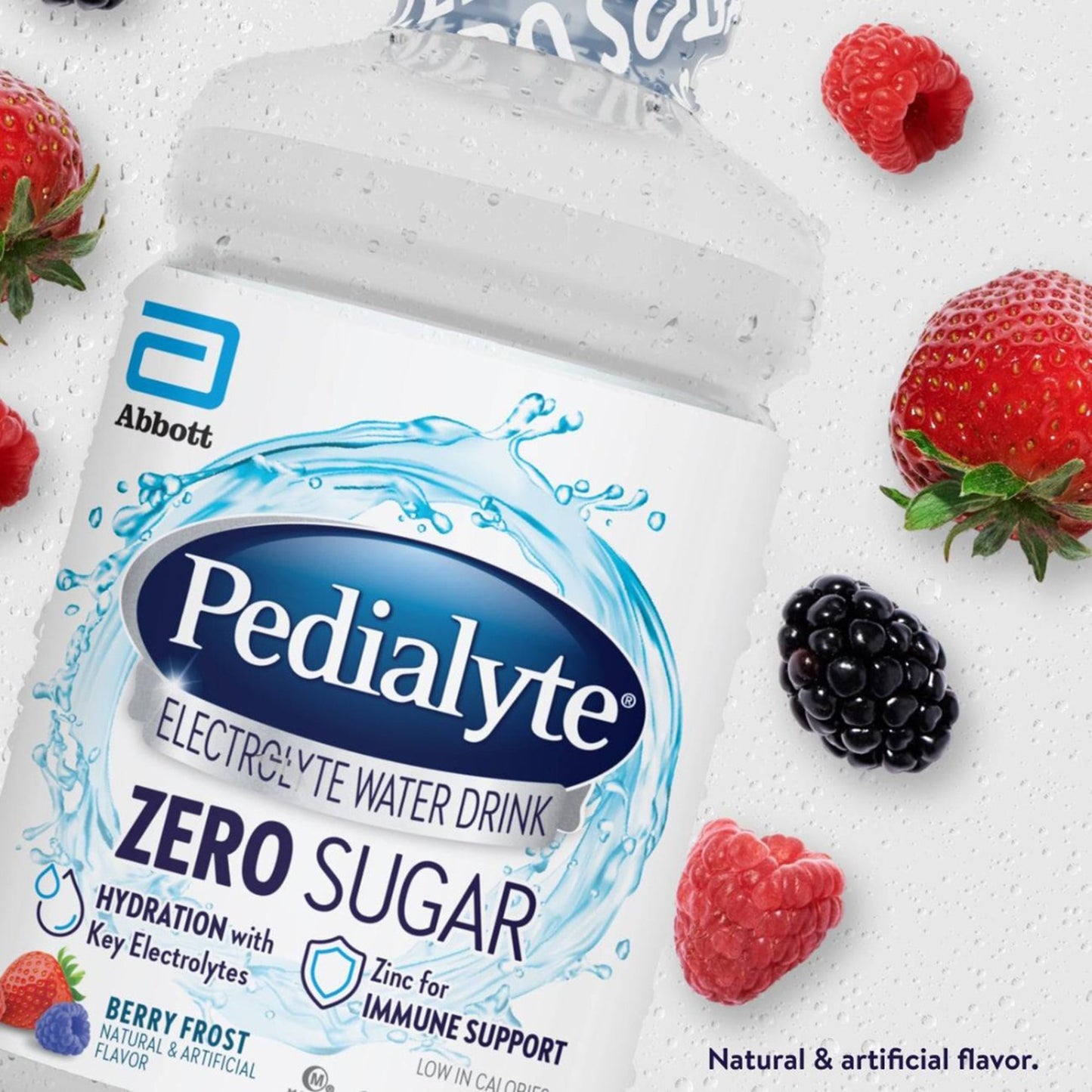PEDIALYTE, ZERO SUGAR ELECTROLYTE SOL BERRY FROST 1L (4/CS)