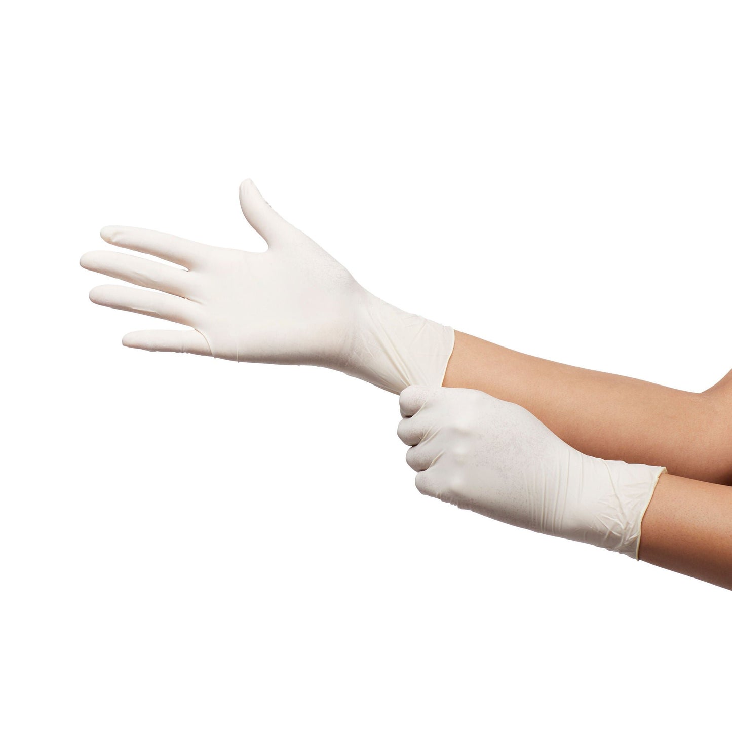 McKesson Confiderm Latex Exam Gloves Large NonSterile Ivory Textured Fingertips 100 per Box