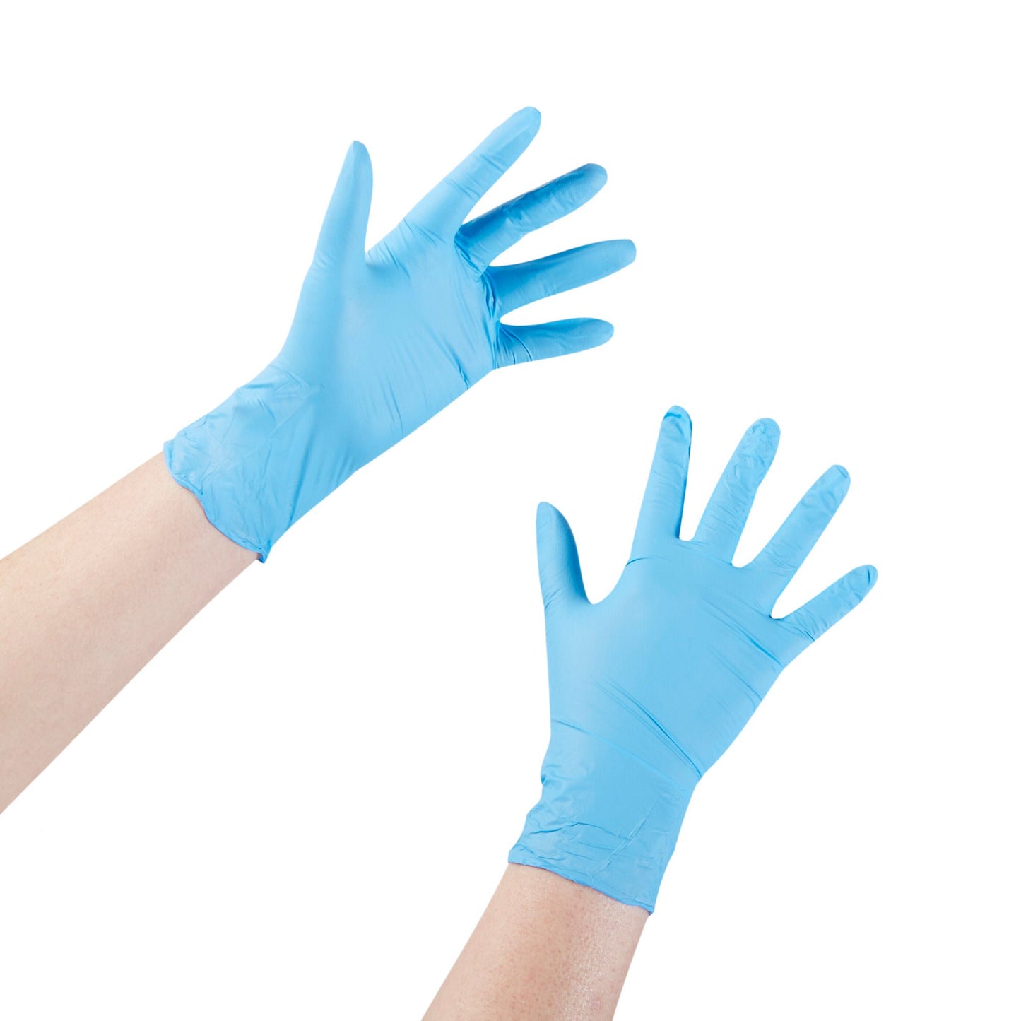 McKesson Confiderm 3.8 Nitrile Exam Gloves Small NonSterile Blue Textured Fingertips 100 per Box