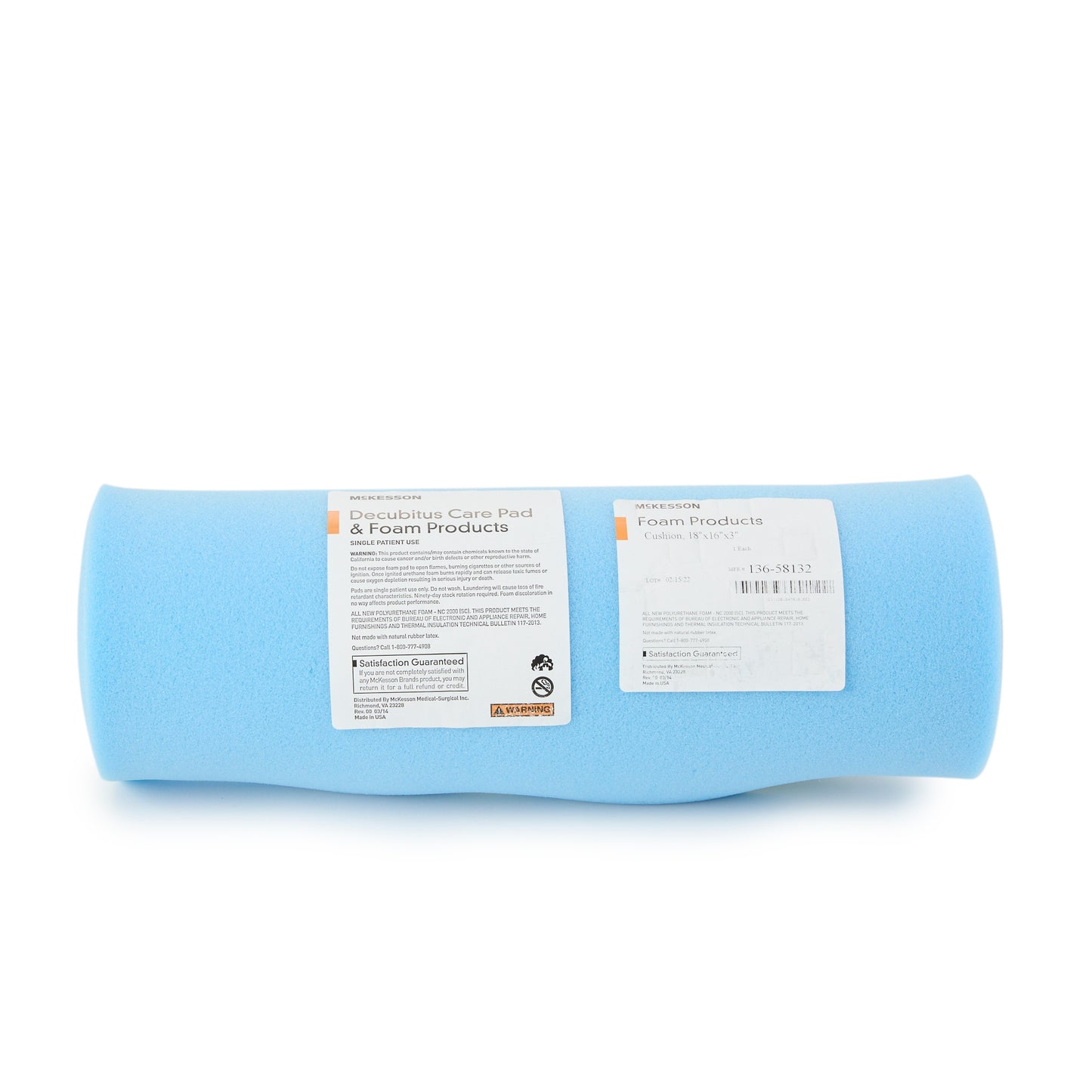Seat Cushion McKesson 18 W X 16 L X 3 D Inch Convoluted Foam