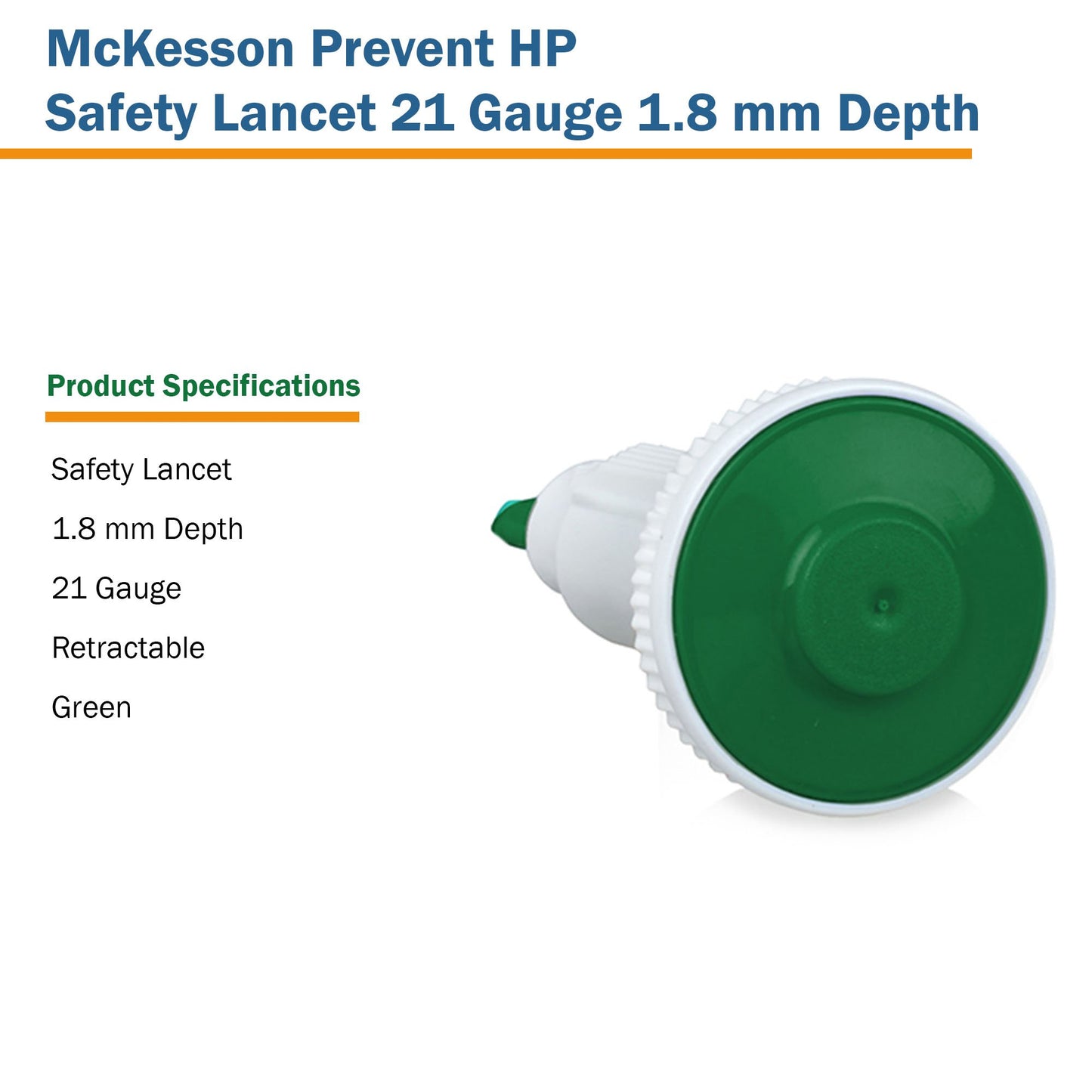LANCET, HAEMOLANCE 21GX1.8MM (100/BX 20BX/CS)