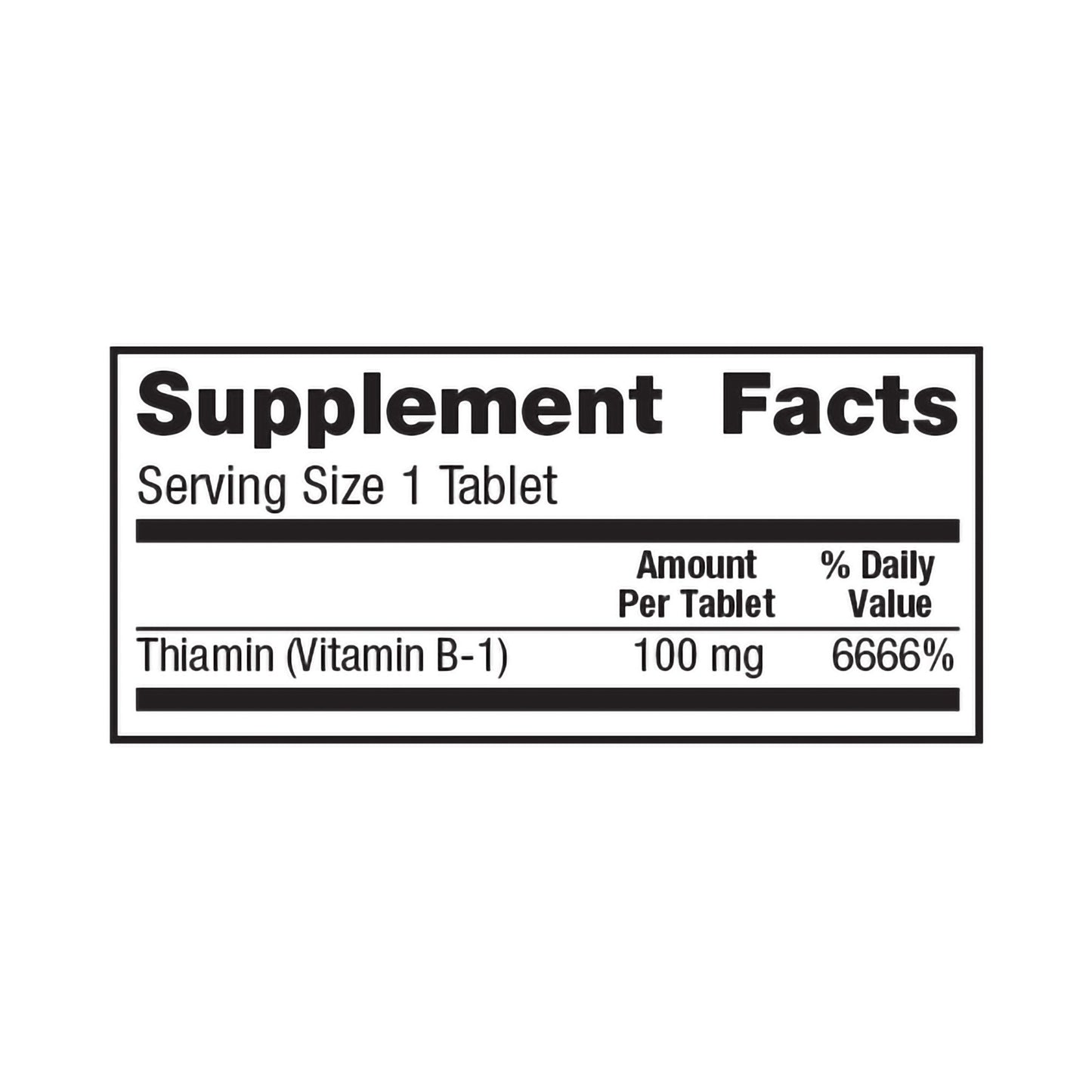 VITAMIN B-1, TAB 100MG (100/BT12BT/CS)