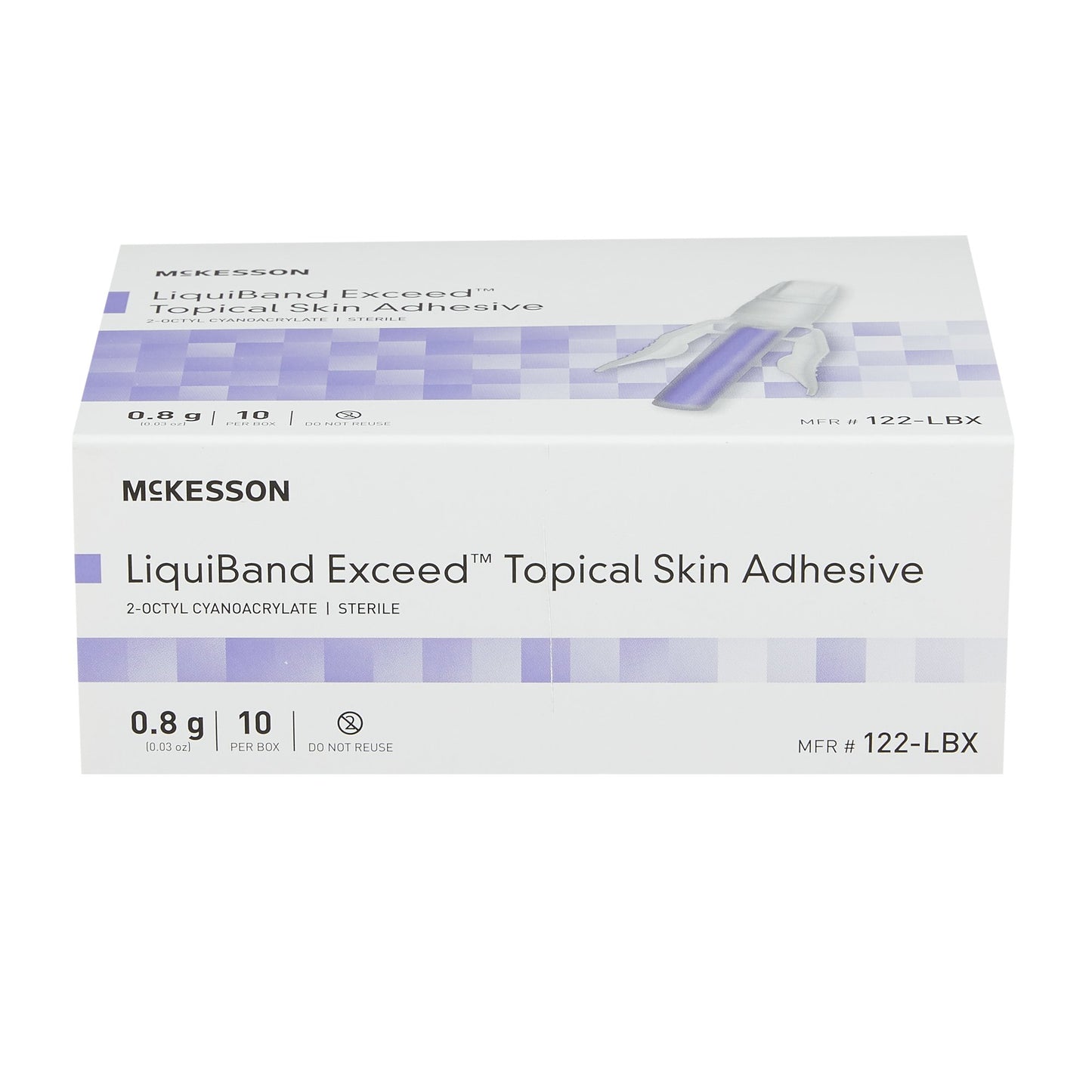 Skin Adhesive McKesson LiquiBand Exceed 0.8 mL Liquid Precision and Dome Applicator Tip 2-Octyl Cyanoacrylate