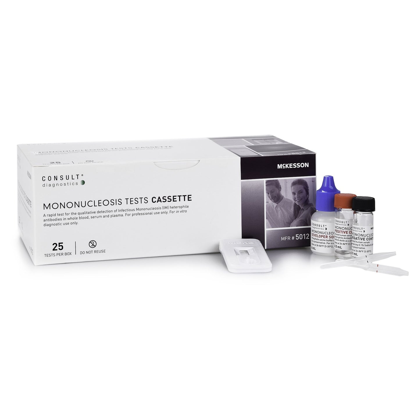 Other Infectious Disease Test Kit McKesson Consult Infectious Mononucleosis 25 Tests CLIA Waived Sample Dependent