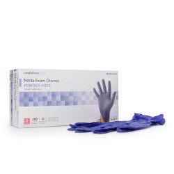 McKesson Confiderm 3.0 Nitrile Exam Gloves Small NonSterile Blue Textured Fingertips Chemo Tested 250 per Box