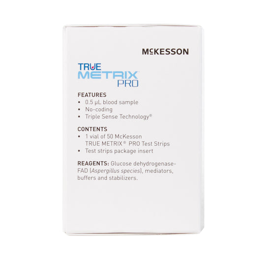 Blood Glucose Test Strips McKesson TRUE METRIX PRO 50 Strips per Pack