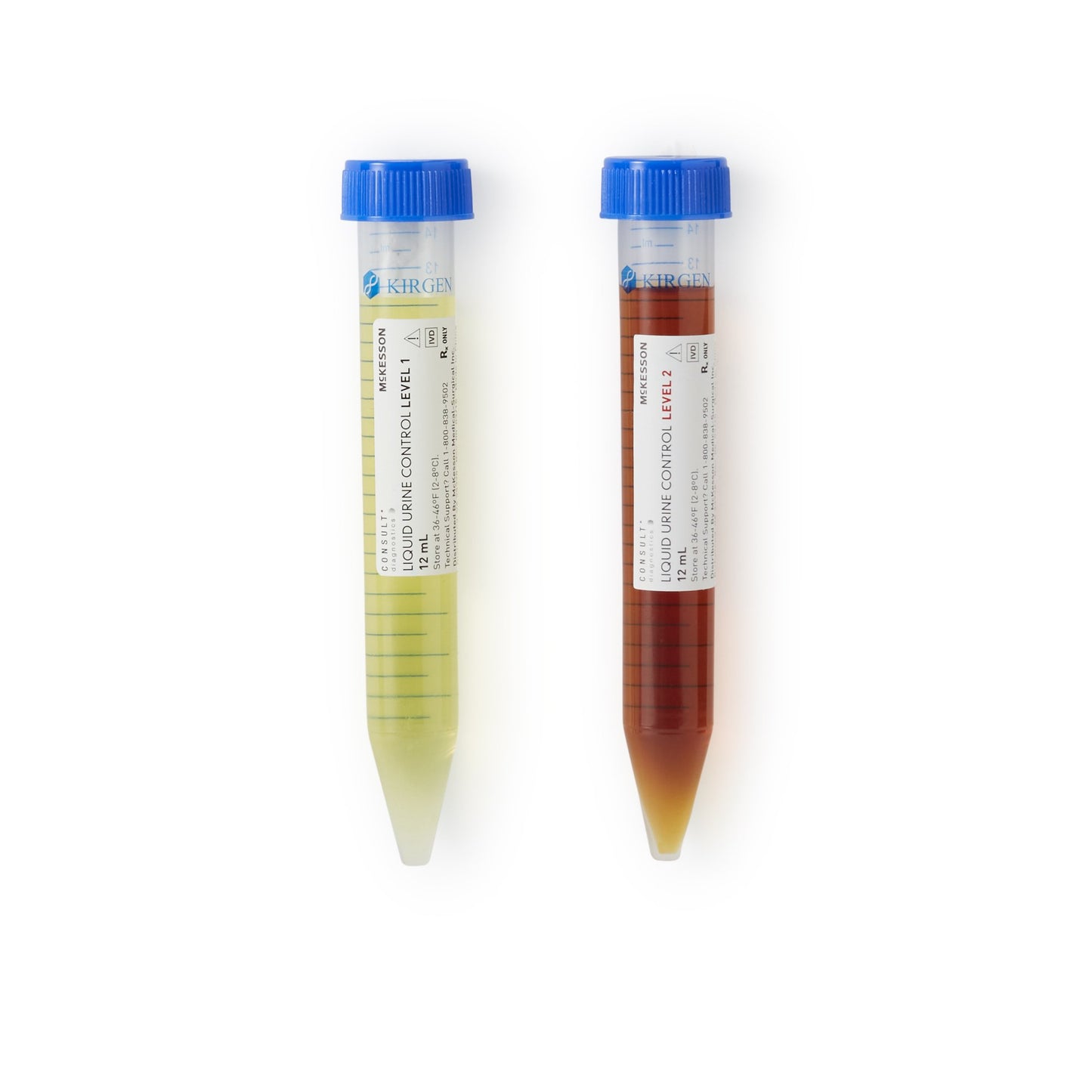 Urine Chemistry Control Set McKesson Consult Analyte Testing Positive Level / Negative Level 2 X 12 mL
