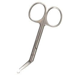 Ostomy Scissors Coloplast 4 Inch Length Finger Ring Handle Curved Blunt Tip / Blunt Tip