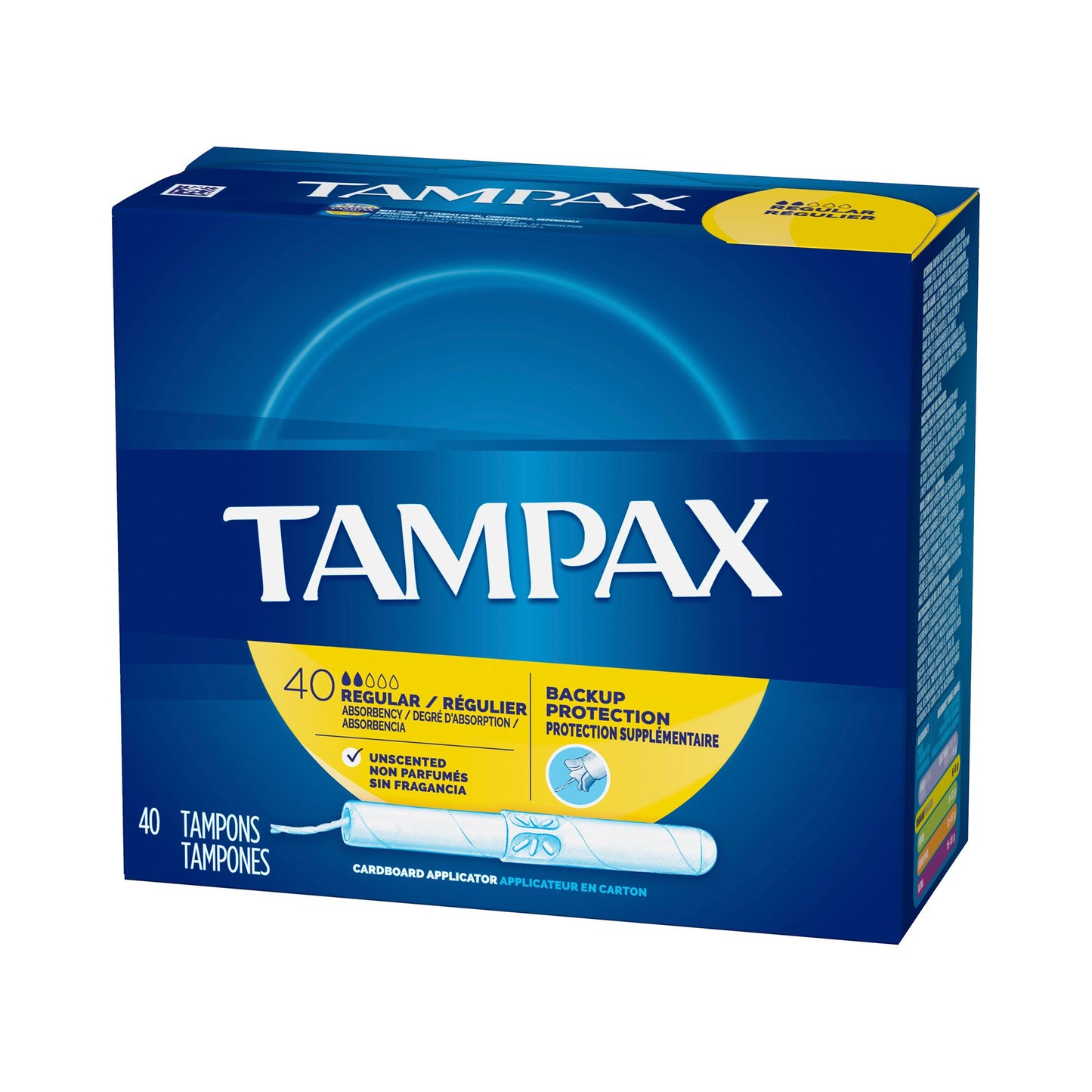 TAMPON, TAMPAX REG FLUSH (40/BX)