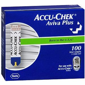 Accu-Chek Aviva Plus Blood Glucose Test Strips 100 Count