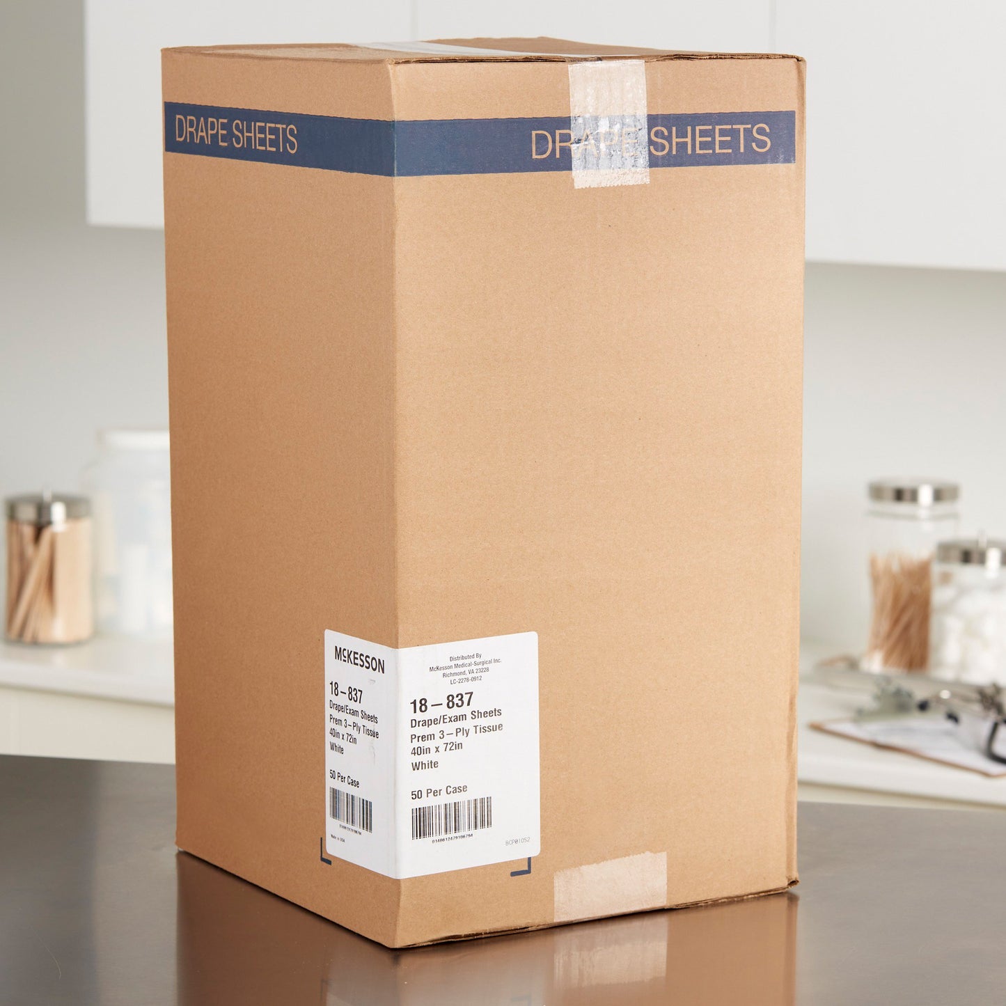 SHEET, DRAPE 3PLY WHT 40X72 (50/CS)