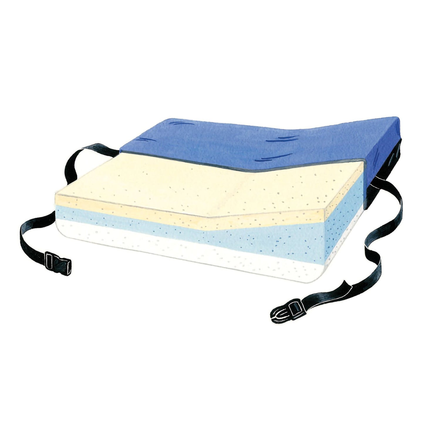 SkiL-Care™ Foam Seat Cushion, 18 x 16 x 5 Inch, Blue