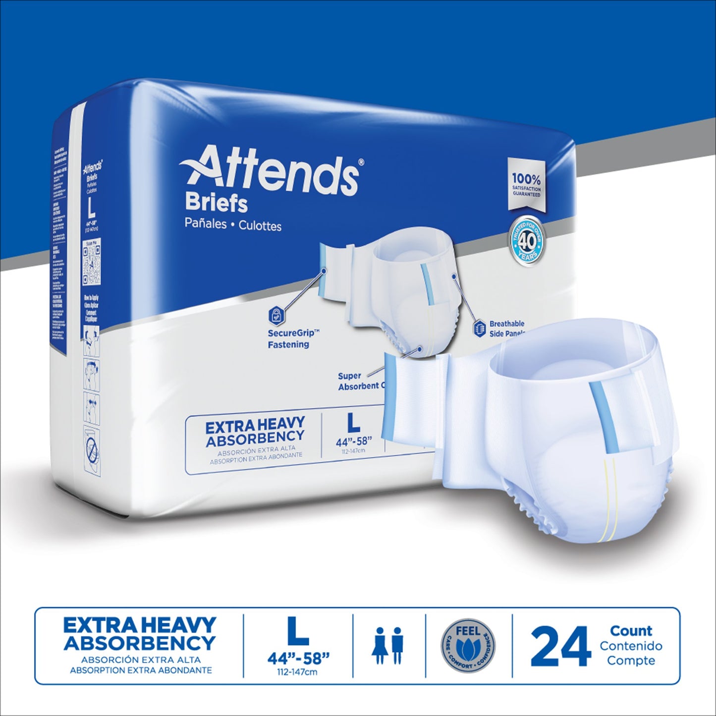 BRIEF, ATTENDS CARE ADVANCED LG (24/BG 3BG/CS)