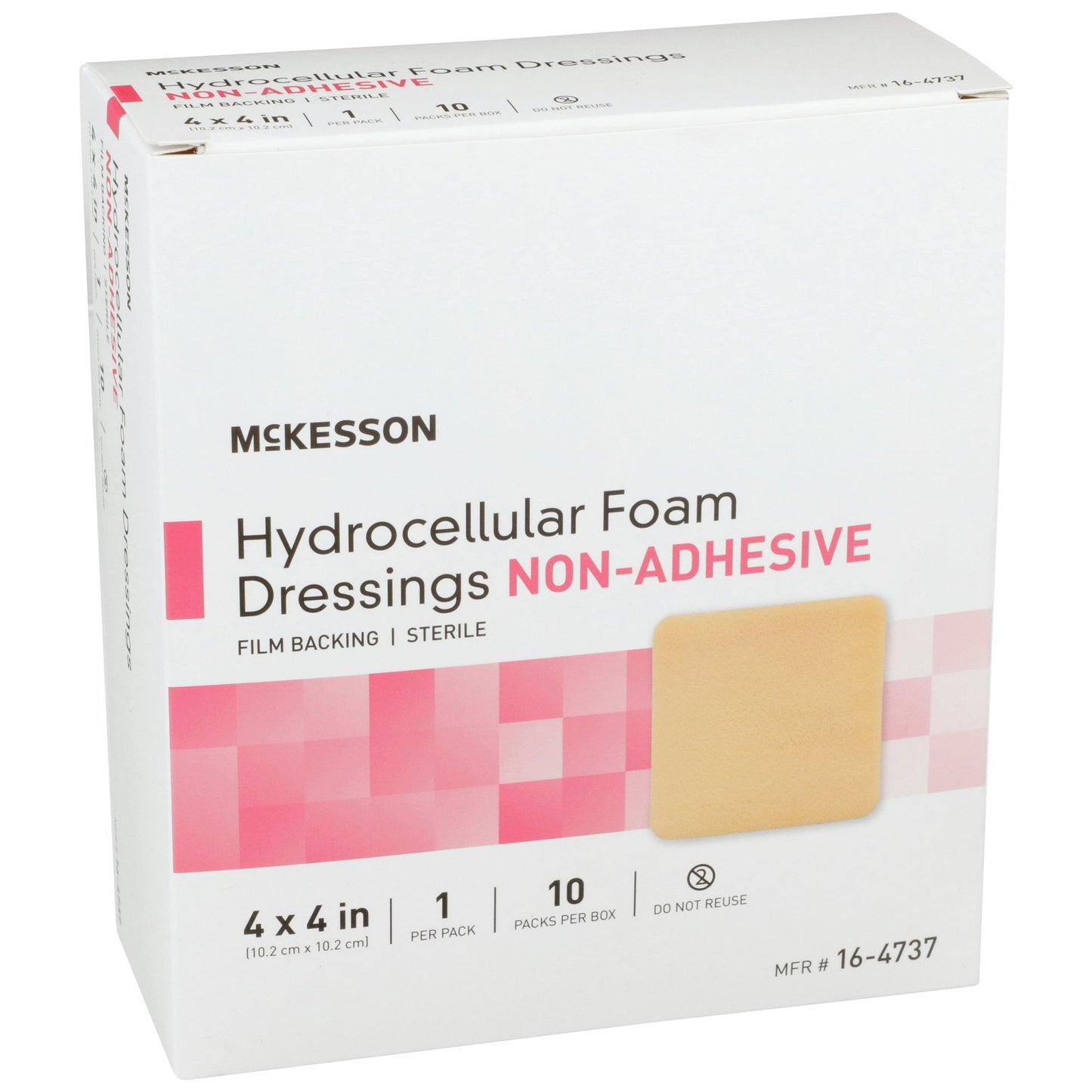 DRESSING, HYDROCELLULAR FM N/ADH W/FILM BCK 4"X4" (10BX/CS)