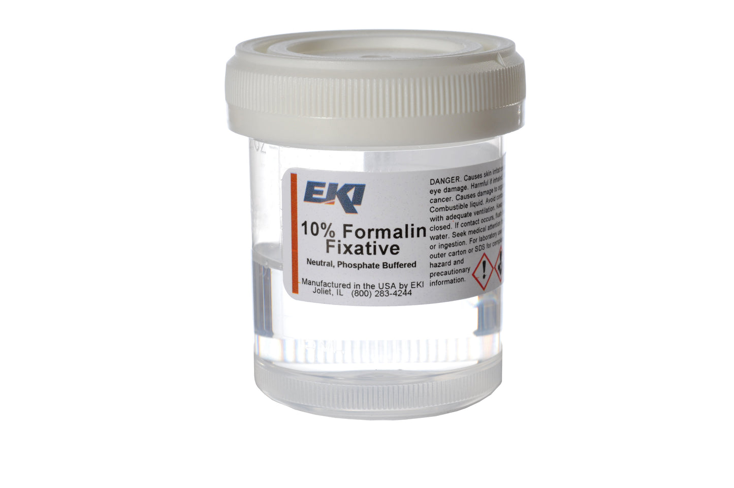 EKI Prefilled Formalin Container, 30 mL Fill in 60 mL