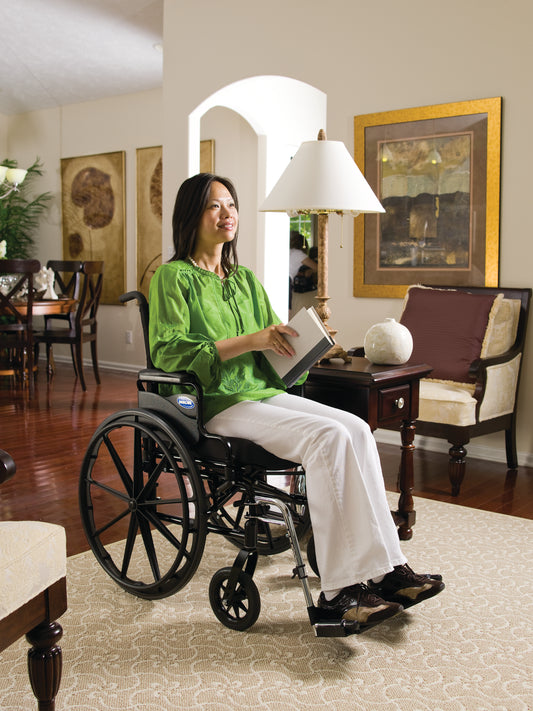9000 SL Standard Manual Wheelchair Dual Axle Carbon Steel Frame Urethane Tires