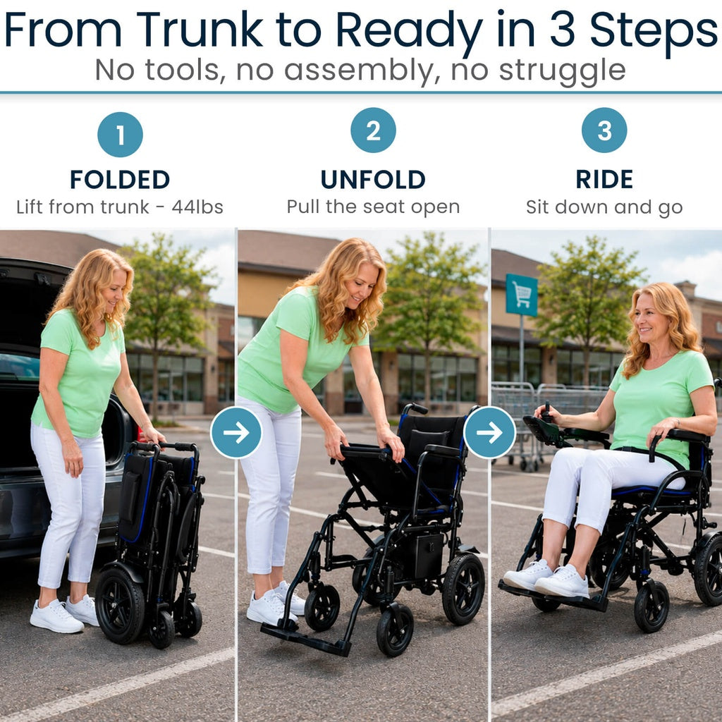 Vive Air Frame Aluminum Power Wheelchair 225 lbs
