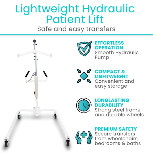 Vive Health Core Hydraulic Patient Lift With Sling