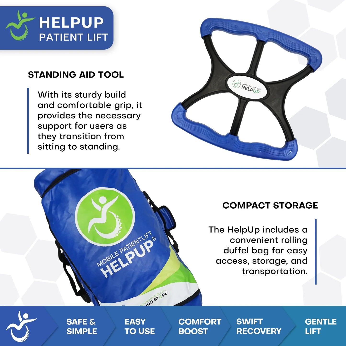 HelpUp Fall Recovery Patient Lift - Safe, Portable Floor Lift Assist Device