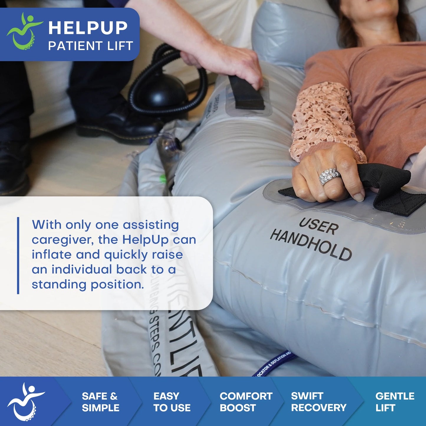 HelpUp Fall Recovery Patient Lift - Safe, Portable Floor Lift Assist Device