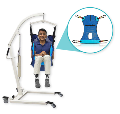 Hydraulic Patient Lift With Sling With Opening