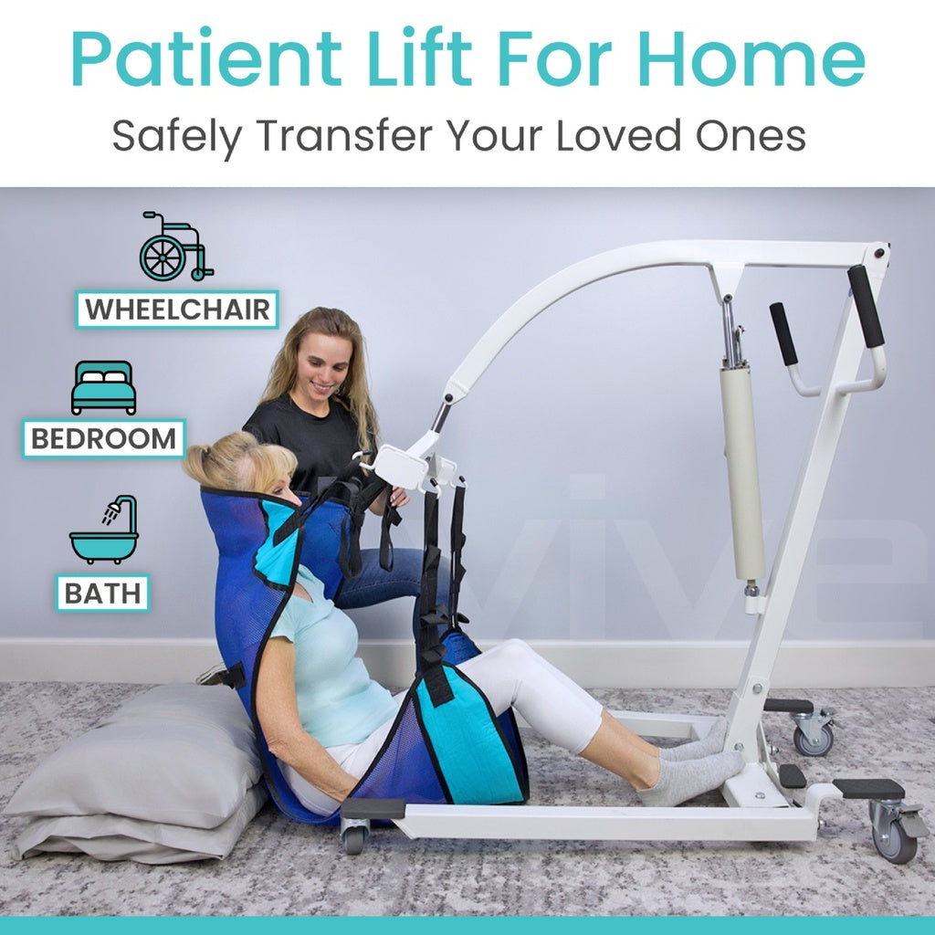 Vive Hydraulic Patient Lift With Sling 400 lbs
