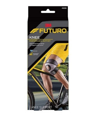 Knee Brace 3M Futuro Sport Moisture Control Medium Pull-On / Hook and Loop Strap Closure 15 to 17 Inch Knee Circumference Left or Right Knee