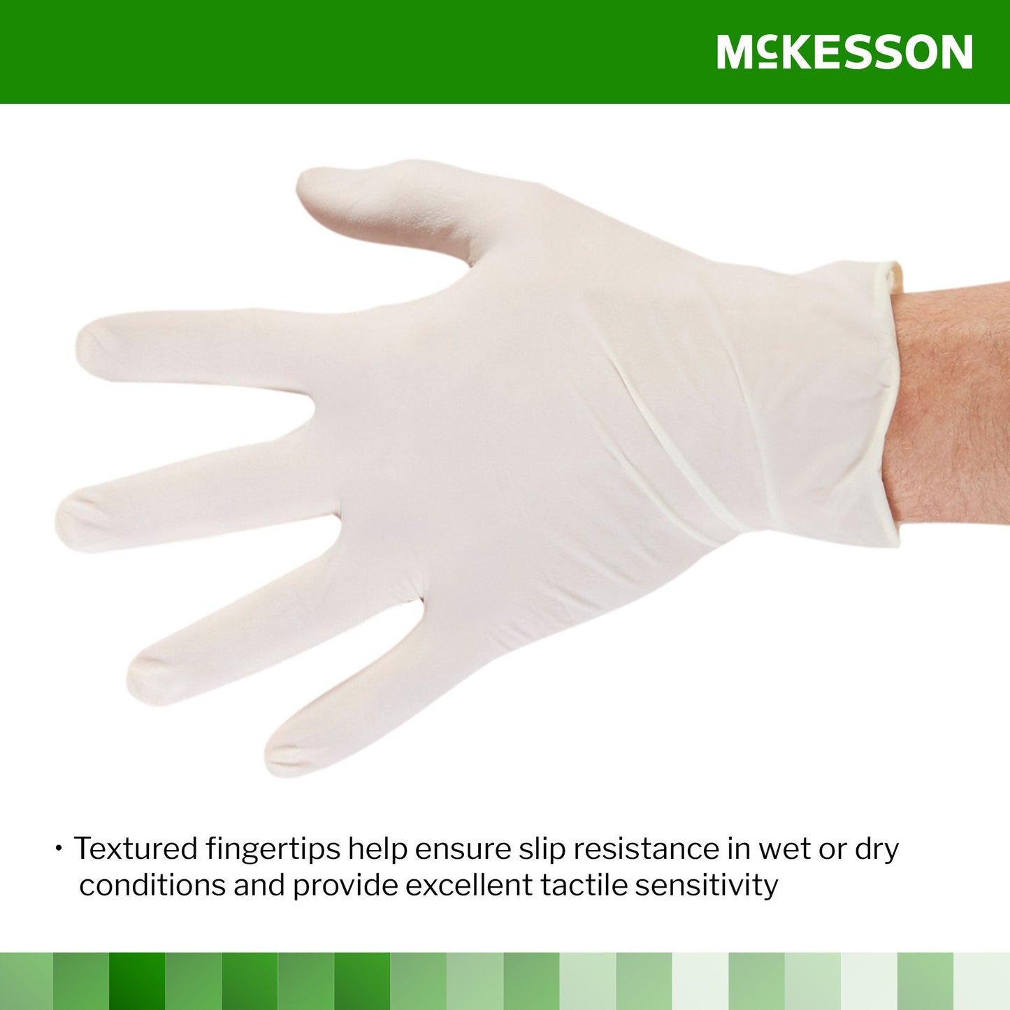 Exam Glove McKesson Confiderm Small NonSterile Latex Standard Cuff Length Textured Fingertips Ivory Not Rated