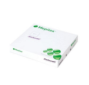 Foam Dressing Mepilex 4 X 8 Inch Without Border Film Backing Silicone Adhesive Rectangle Sterile