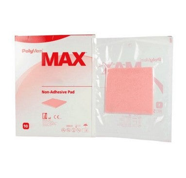 Foam Dressing PolyMem® Max 3 X 3 Inch Without Border Film Backing Nonadhesive Square Sterile