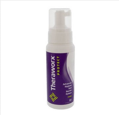 Rinse-Free Skin Cleanser with Silver Theraworx Protect Advanced Hygiene and Barrier System Foaming 7.1 oz. Pump Bottle Lavender Scent