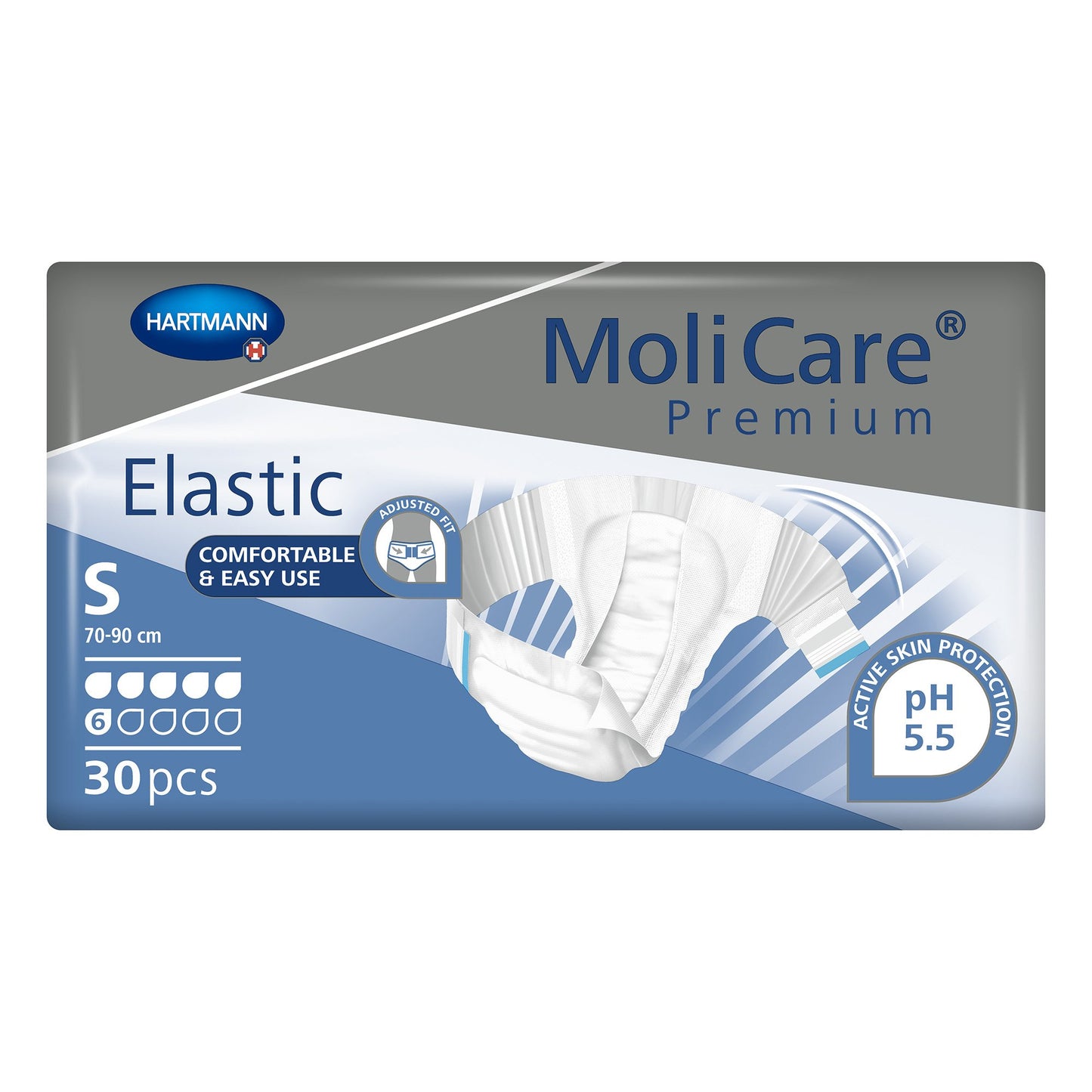 MoliCare® Premium Elastic 6 Drop Absorbency Incontinence Briefs, Small