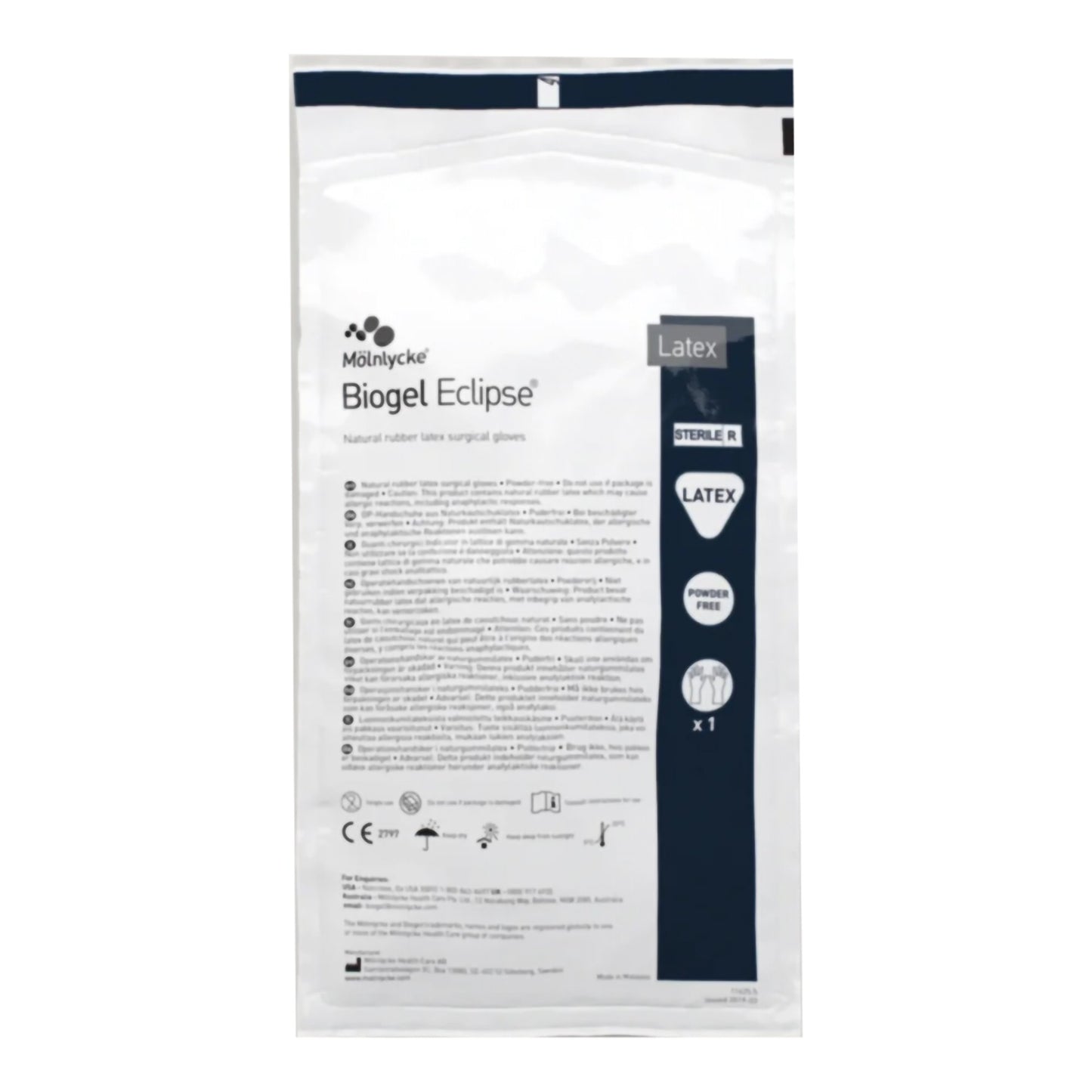 Biogel® Eclipse™ Latex Surgical Glove, Size 6.5, Straw Color