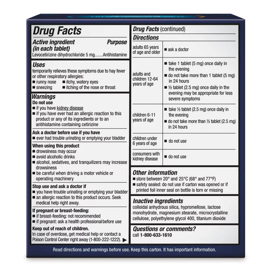 XYZAL, TAB 24HR (35/BT)