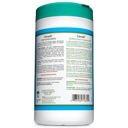 WIPE, CPAP CITRS II 7.5OZ (12/CS)