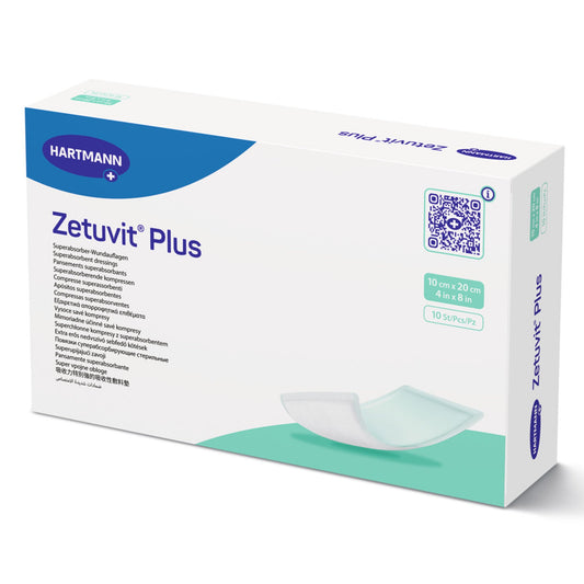 DRESSING, WOUND ZETUVIT PLUS W/SAP 4"X8" (10/BX)