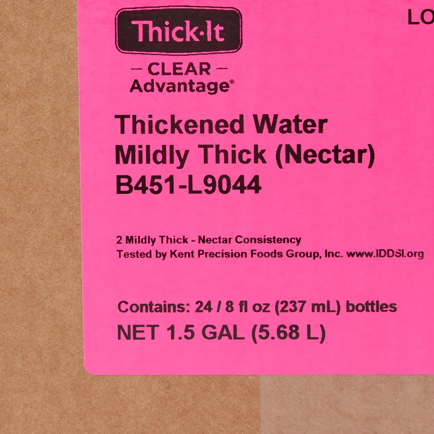 THICK-IT, CLEAR ADV WATER MILD/NECTAR 8OZ (24/CS)