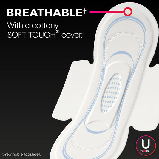 PAD, U BY KOTEX PREM ULTRA THIN REG W/WINGS (36/PK 6PK/CS)