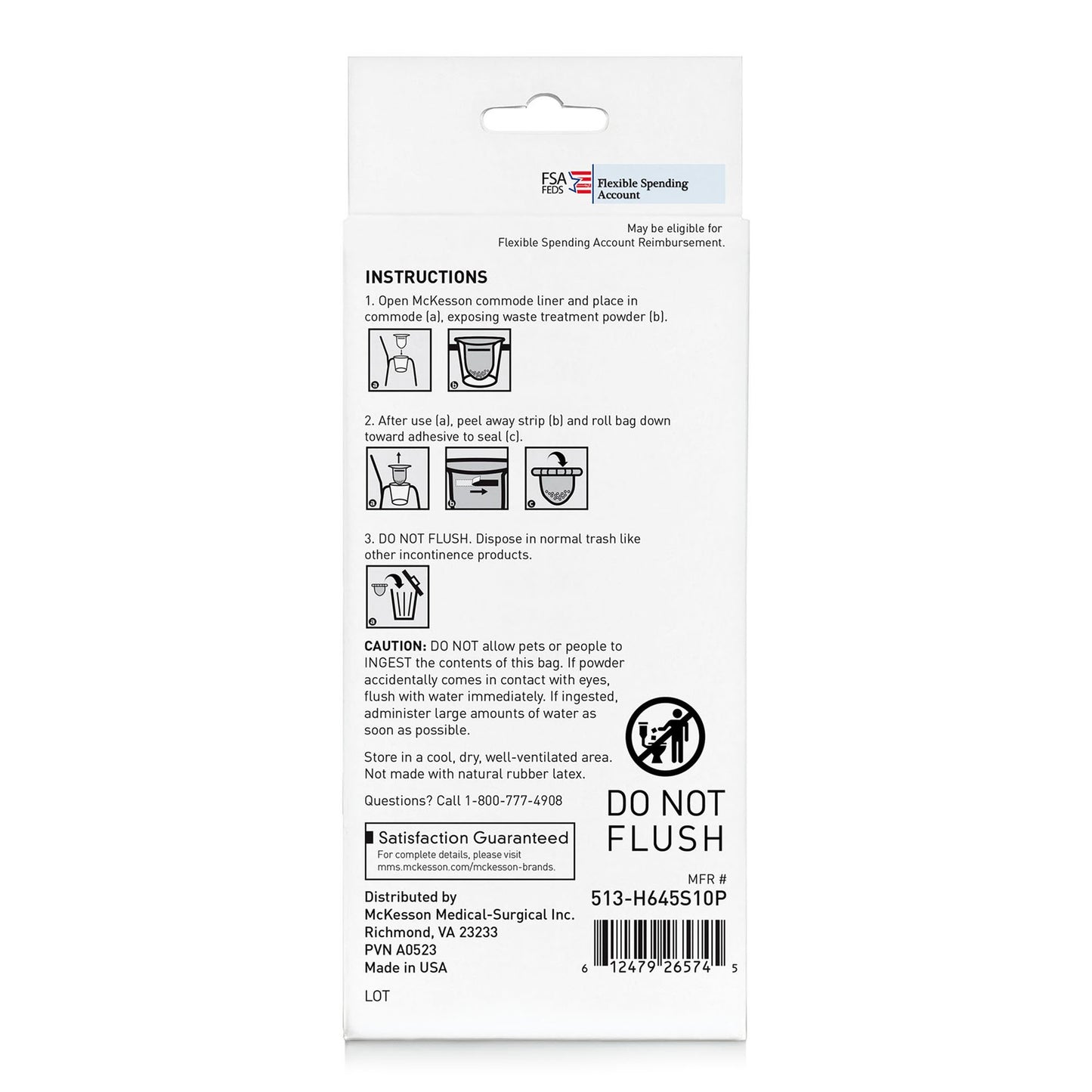LINER, COMMODE MCKESSON (10/PK 10PK/CS)