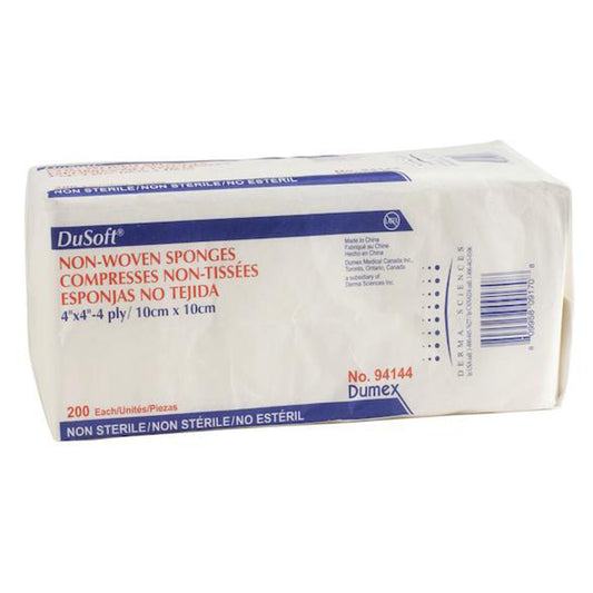 Dusoft® Nonwoven Sponge, 4 x 4 Inch, 4-Ply